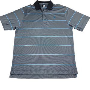 FootJoy FJ Mens M Shirt Polo Logo Golf Performance‎ Stretch Moisture Wick Gray